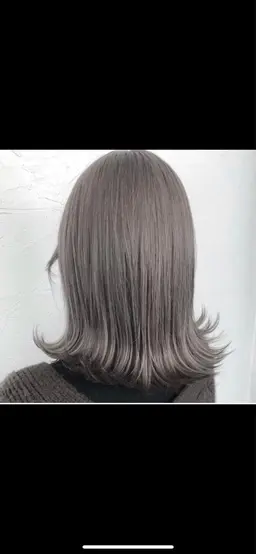 カット＋ブリーチなし透明感カラー