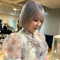 憧れのホワイト透明感🥣【トリプルカラー✨】ケアブリーチ×2＋高保湿TR🫧ホワイトカラー／ハイトーン／ブリーチカラー