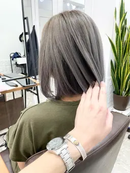 再来限定🌸新学期応援ダブルカラー✨️ブリーチ&外国人風カラー(ロング料金別)➕トリートメント付き