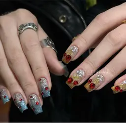 新作​〜​🍒チェリー🍒ラメグラデーションネイル¥8500