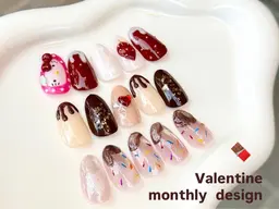 【ハンド】バレンタイン💘限定定額ネイル（オフなし）