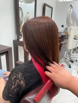 🔥ミニモ限定🔥✂︎カット✂︎+インナーカラーブリーチ+デザインカラー
