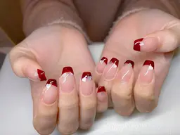 フレンチネイル(ベース色あり)