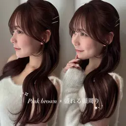 【❕大人気❕】盛れる顔周りカット+透明感カラー+2stepグロスtreatment🩶ロング料金なし🎀当日予約◎✨