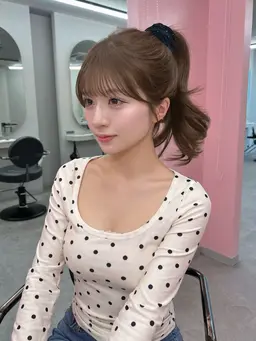 【人気度⭐️⭐️⭐️⭐️⭐️】当日限定❣️似合わせ前髪顔まわりカット➕透明感たっぷりケアカラー［渋谷美容室/韓国］