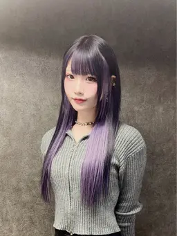 【エクステ付けたままカラー】