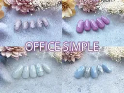 【新規★50種類から選べる定額】オフィスシンプル★デザイン￥7700 ※ジェルオフ込