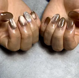 オフ+マグネット🧲orフラッシュネイル💎