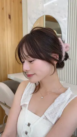 【お出かけ前に♩】お顔周りカット💗×巻き下ろしヘアセット🌷※ヘアアレンジではございません/シャンプーブローなし