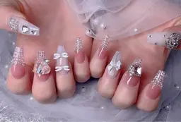 人気No1✨【チップ長さだし】パーツ付け放題持込デザイン¥13500