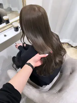 ♔ダメージ最低限で柔らかカラー♔  【ブリーチなし Wカラー】