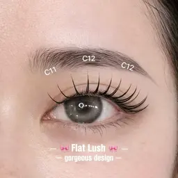 【フラットラッシュ】80~100本🎀束感コーティング付き🎀初回オフ無料