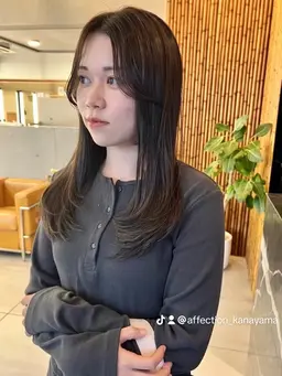 【10月平日】似合わせカット＋痛みにくい縮毛強制+ツヤトリートメント♡