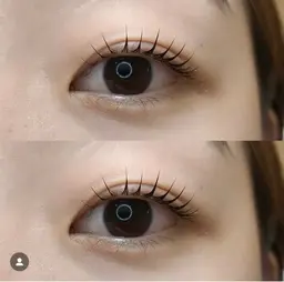 上まつげパーマ（カールデザイン）束感★コーティング剤仕上げ