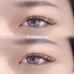 ྀི LEDダブルフラットラッシュ60束♡コーティング付 ྀི(オフありの場合ご連絡ください)