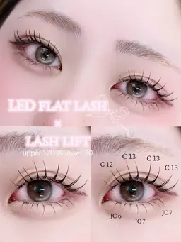 【🌸LEDパリエク or アンドヘルシー🌸】(100~180本) フラットラッシュ   他店オフ⭕️