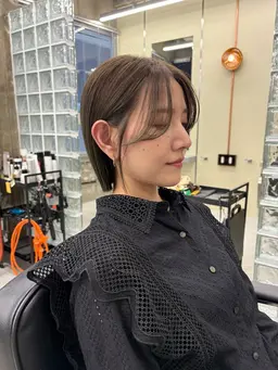 透明感 color、cut（ブリーチ無しダブルカラー）