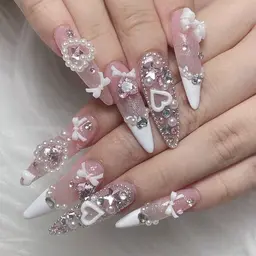 [お気に入りした方限定] 🎀チップ長さだし10本🌻アート・パーツつけ放題 ¥14980→  ¥11980