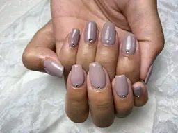 ハンドネイル/ワンカラー/ラメグラ/オフィスグラデ