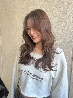 🥀オシャレ度抜群🥀✨前髪カット+艶カラー+艶出し3stepトリーメント✨