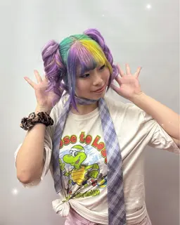 ♡🌈派手髪にしたい方コチラ🌟♡【1ブリーチ＋カラーバター】