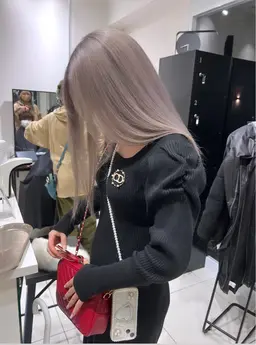 🎉透明感抜群！ケアブリーチ使用🎉トリプルカラー×ブリーチ専用全工程treatment😍