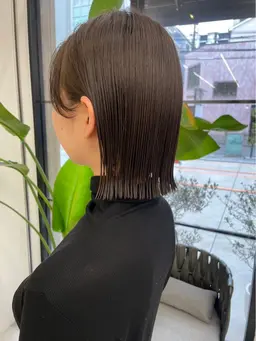 【透明感ある艶カラー】透明感がほしい方、大人可愛くなりたい方お任せください🫶※ワンカラーのみ