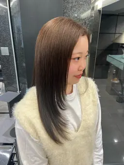 【くせっ毛さんの湿気対策に🫧】ダメージレス酸性縮毛矯正➕Aujua treatment🪄ྀི