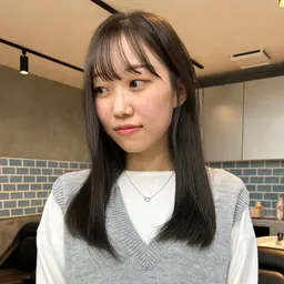 ワンカラー+前髪カット