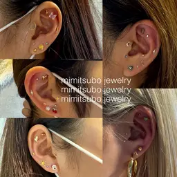 今話題の耳ツボジュエリー💎　パーツは付け放題となります。　オシャレしながら健康に、、✨
