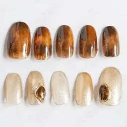 【オフ込み】おまかせ ニュアンスネイル（べっこう、大理石、マーブル）パラジェル有料変更可【オフ無料】