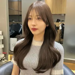 【人気No. 1】韓国カット🇰🇷＋透明感カラー🩷＋高保湿トリートメント✨＋コテ巻き仕上げ/顔まわりカット