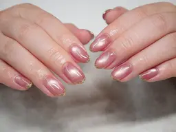 《ケア込み・新規オフ無料》フィルイン施術★マグネットワンカラー×ラメフレンチ