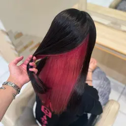 【💖さり気なくオシャレに！】カット➕💝ポイントデザインカラー💝（インナー、イヤリング、フレーミング）トリートメント