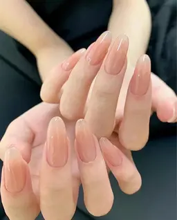 ハンドジェルネイル　チップ長さだしワンカラーorラメグラデション