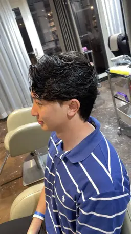 メンズカット＋ニュアンスパーマ・フェザーパーマ