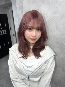 💄ミニモ限定💄中顔面短縮レイヤーカット+透明感カラー+premium髪質改善トリートメント/韓国風/ミニモ学割