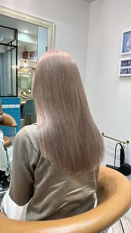 理想の透明感🌟カット+ケアブリーチ+カラー+選べる髪質改善トリートメント