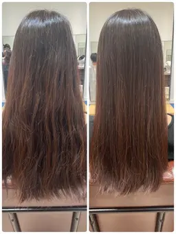 【平日限定】縮毛矯正＋トリートメントオゾンヘッドスパ【ダメージレス】ロング料金あり