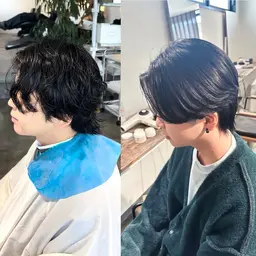 ✂︎ 💫骨格補正メンズカット＋艶髪縮毛矯正or曲がる縮毛矯正＋ダメージ補修柔らかトリートメント💈💫