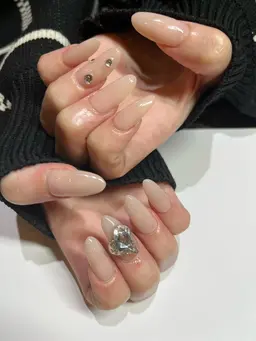 〔ミニモ限定〕オフ無し　ハンドジェル(ワンカラーorフレンチ)アート2本込み