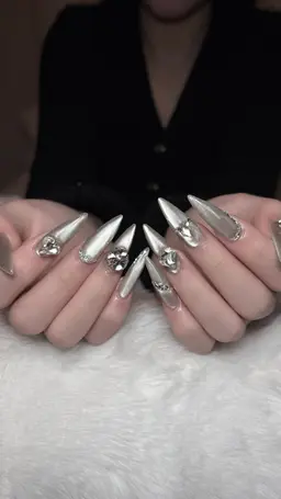 【人気No.1❕】長さ出し10本ワンカラー(マグネット,フラッシュ,ラメ)➕2個パーツ無料❄️‧⁺ ⊹˚.