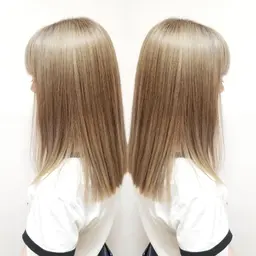 【ダメージが気になるけど明るくしたい貴方に💖】✴高明度かつダメージレス✴ ケアブリーチ×オンカラー💕