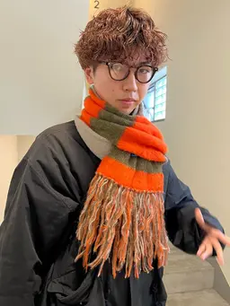 メンズカット+ツイストスパイラルパーマ