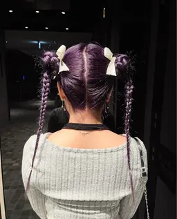 【🐼練習、撮影モデル🐼】ブリーチリタッチ(2~3cm)+弱酸性カラー