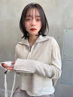 【暗髪で艶々に🎖️】暗染めカラー+最新トリートメント