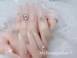 【チップ長さだし】ワンカラー+2本パーツ 7980