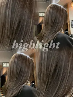 【✨岡山ハイライト✨】カット＋(ケアブリーチ(1回)&ケアカラー)＋4ステップトリ(超音波)