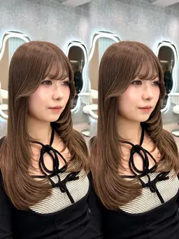 【小顔似合わせカット🌈＋1ステップ補修トリートメント🫧】　韓国ヘア  レイヤー 大宮