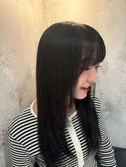 【就活・実習の方へ🌟】暗髪ワンカラー 🐈‍⬛🪄⸝#韓国 #艶髪